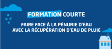 bannière sur la formation courte faire face à la récupération d'eau de pluie
