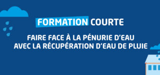 bannière sur la formation courte faire face à la récupération d'eau de pluie