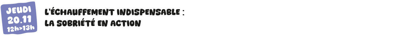 Webinaire Municipales 2026 : jeudi 11 novembre 2025 - L'échauffement indispensable, la sobriété en action